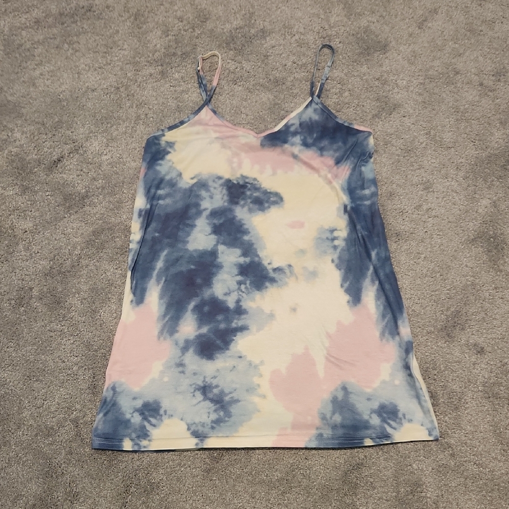 Tie Dye Swim Coverup Tank Dress
